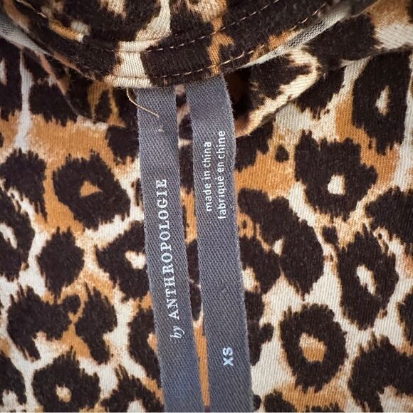 Anthropologie Animal Print Short Sleeve Mockneck - Picture 5 of 8